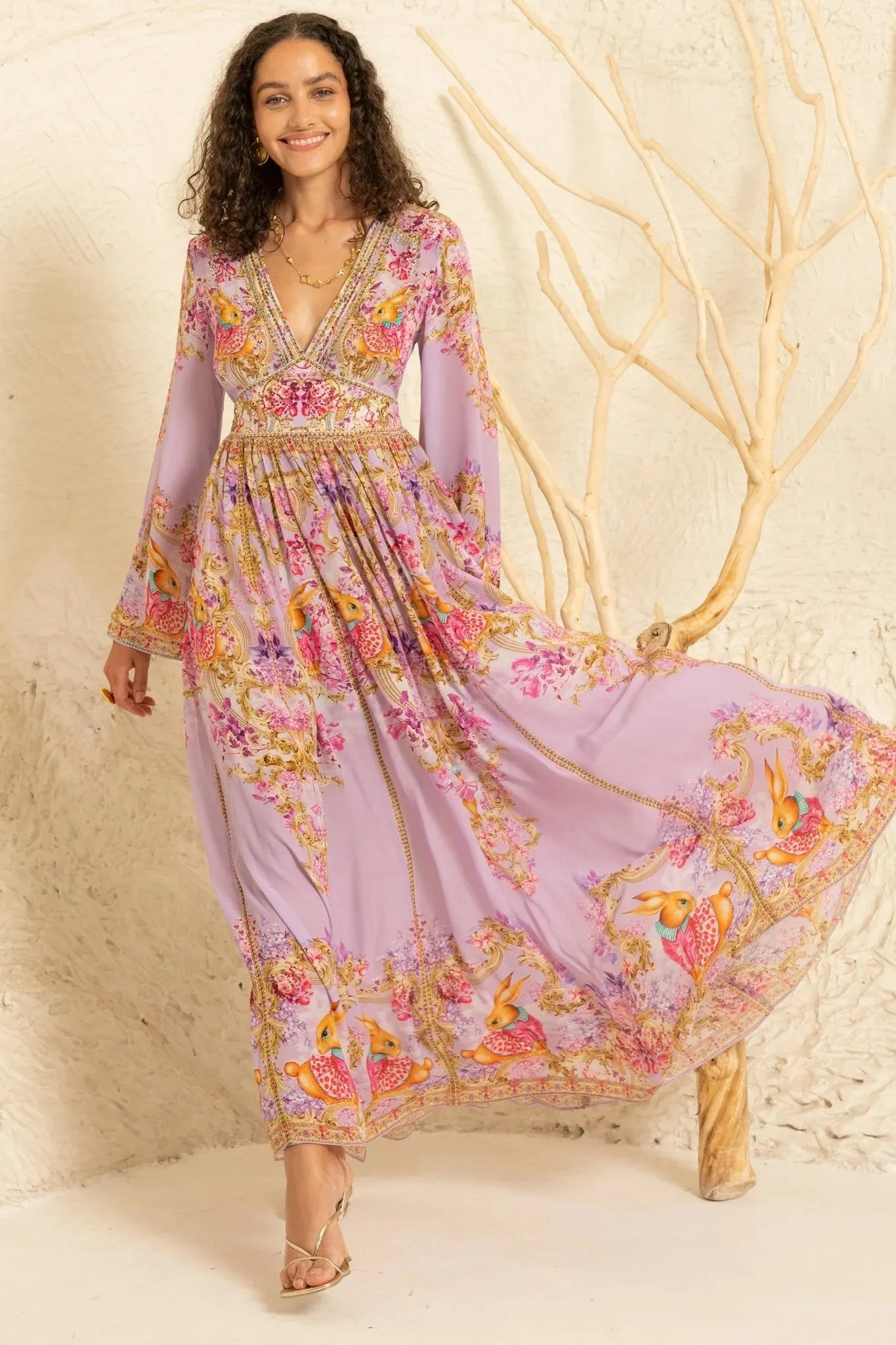 Lavender Hops Maxi Dress