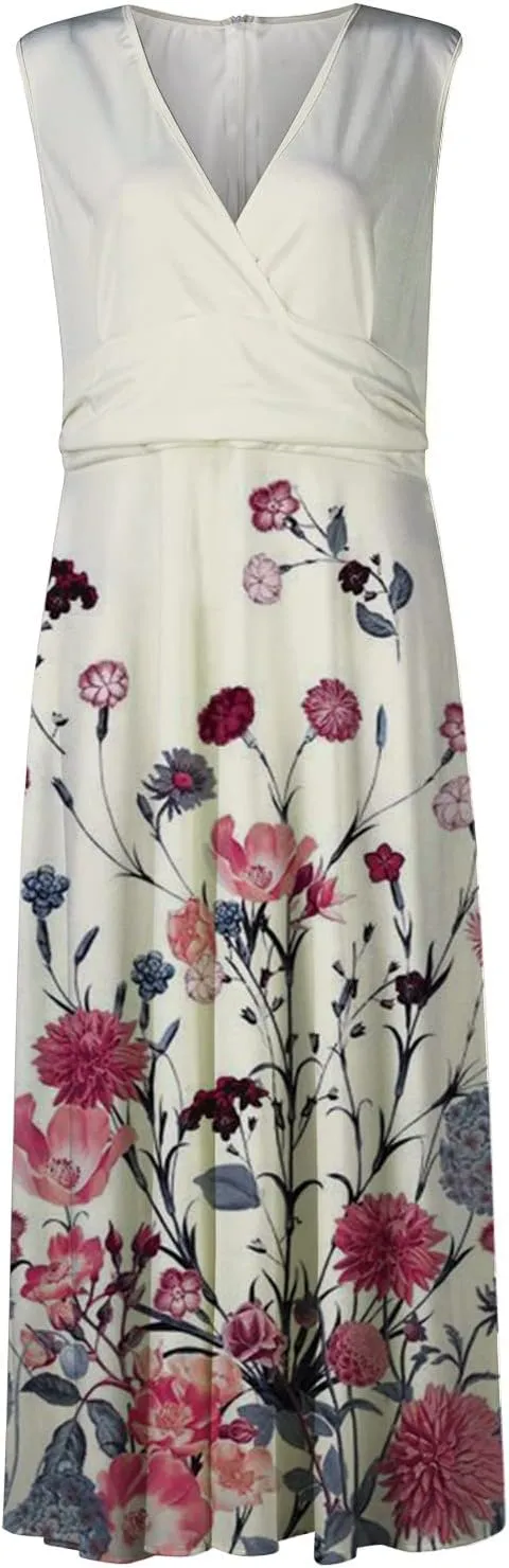 Maxi Dresses for Women 2025 Casual Trendy Summer Dress V Neck Sleeveless Formal Sundresses A Line Flowy Sundress
