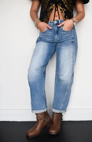 Medium Wash Barrel Denim