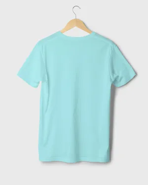 Men Regular Tshirt Plain - Lite ocean blue