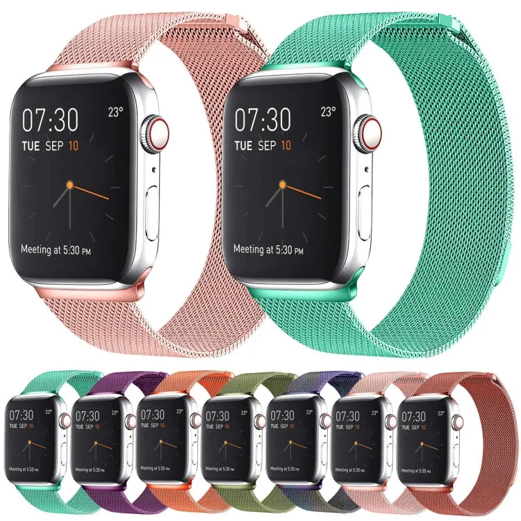 Milanese Loop Magnetic Stainless Steel Watch Band for Apple Watch Ultra 49mm&Watch Ultra 2 49mm / Series 10 46mm / 9&8&7 45mm / SE 3&SE 2&6&SE&5&4 44mm / 3&2&1 42mm(Light Purple)