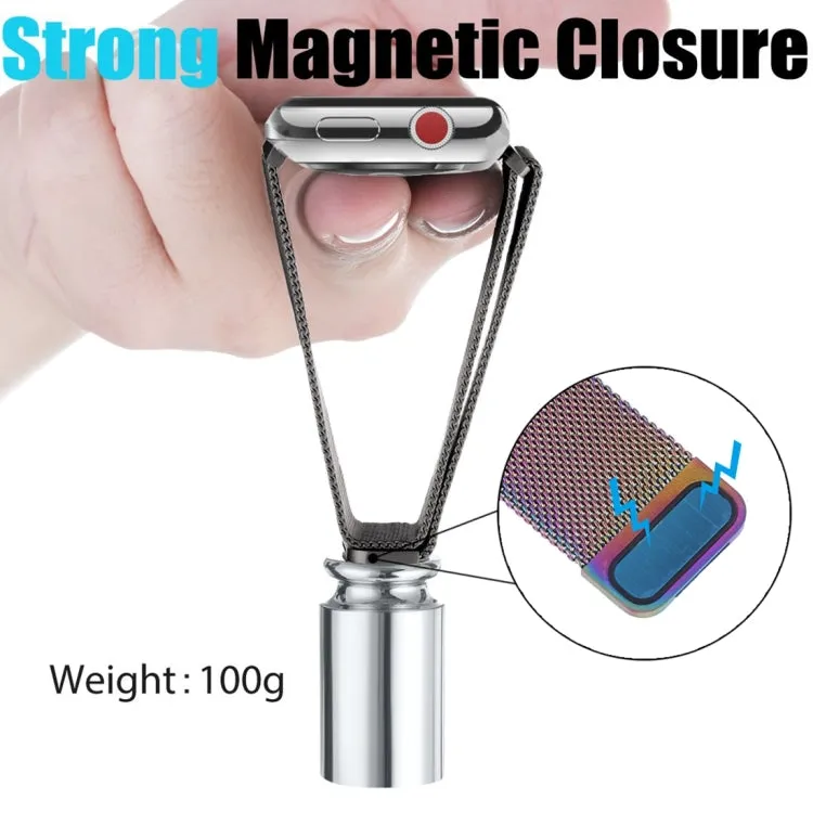 Milanese Loop Magnetic Stainless Steel Watch Band for Apple Watch Ultra 49mm&Watch Ultra 2 49mm / Series 10 46mm / 9&8&7 45mm / SE 3&SE 2&6&SE&5&4 44mm / 3&2&1 42mm(Light Purple)