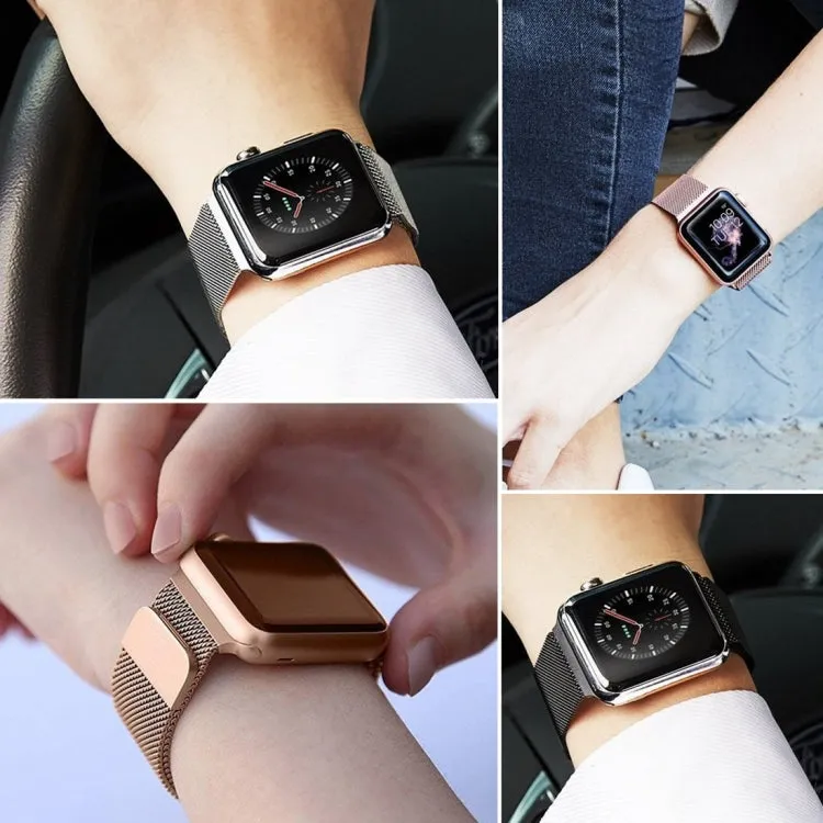 Milanese Loop Magnetic Stainless Steel Watch Band for Apple Watch Ultra 49mm&Watch Ultra 2 49mm / Series 10 46mm / 9&8&7 45mm / SE 3&SE 2&6&SE&5&4 44mm / 3&2&1 42mm(Light Purple)