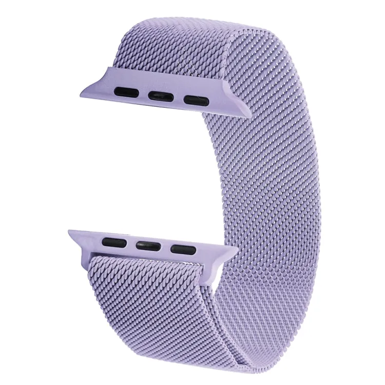 Milanese Loop Magnetic Stainless Steel Watch Band for Apple Watch Ultra 49mm&Watch Ultra 2 49mm / Series 10 46mm / 9&8&7 45mm / SE 3&SE 2&6&SE&5&4 44mm / 3&2&1 42mm(Light Purple)