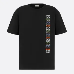 MULTI SIGNATURE RELAXED FIT BLACK T-SHIRT