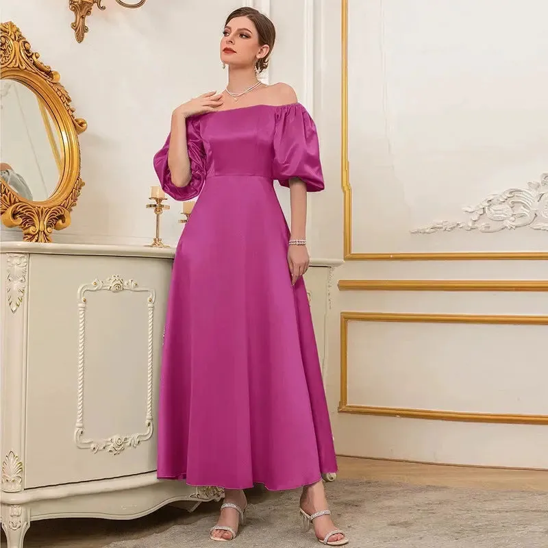 Purple Off The Shoulder Dress