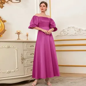 Purple Off The Shoulder Dress