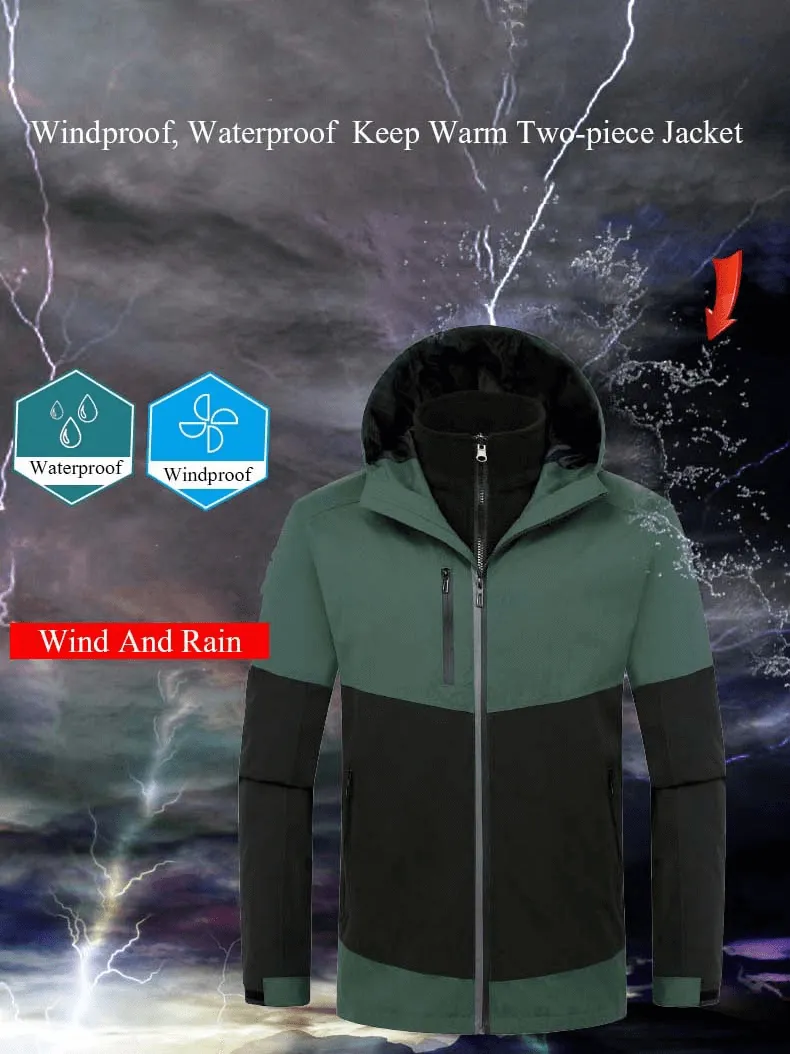 Reflective Two-Piece Warm Softshell Skiing Jacket - SF0929