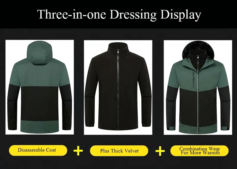 Reflective Two-Piece Warm Softshell Skiing Jacket - SF0929