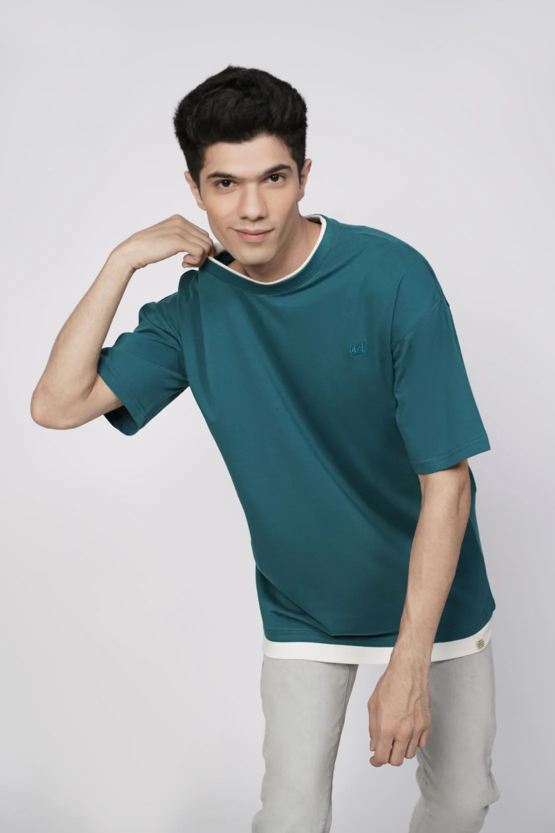 Relaxed Fit Teal Tee