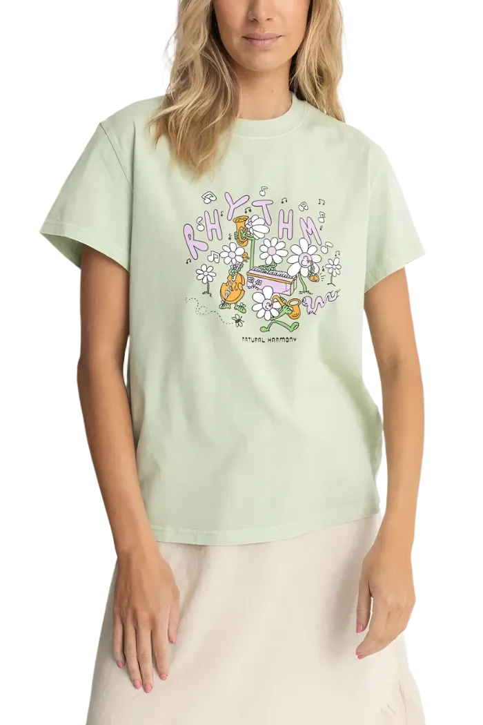 RHYTHM Women's Harmony Band T-Shirt Green