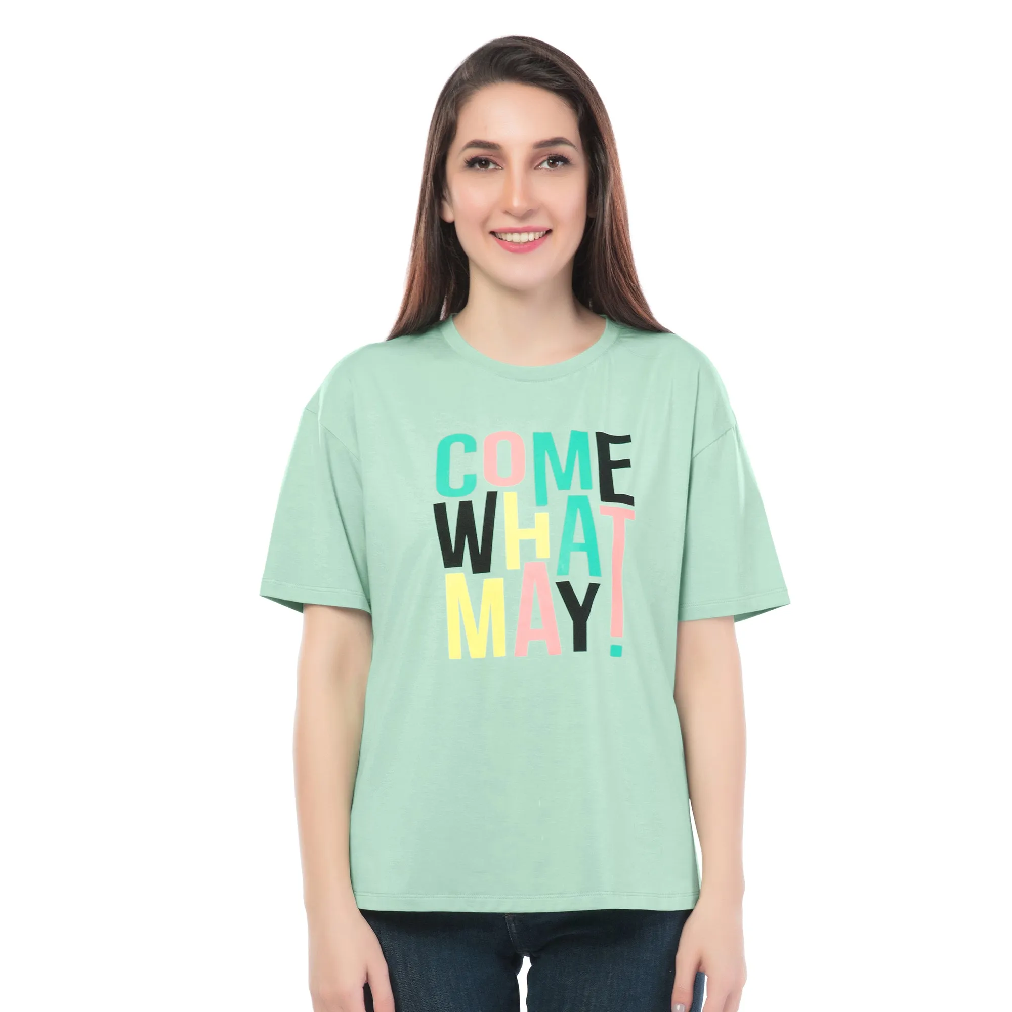 SRF-24065 Cotton Adventure Spirit Relaxed Fit T-Shirt Mint Green