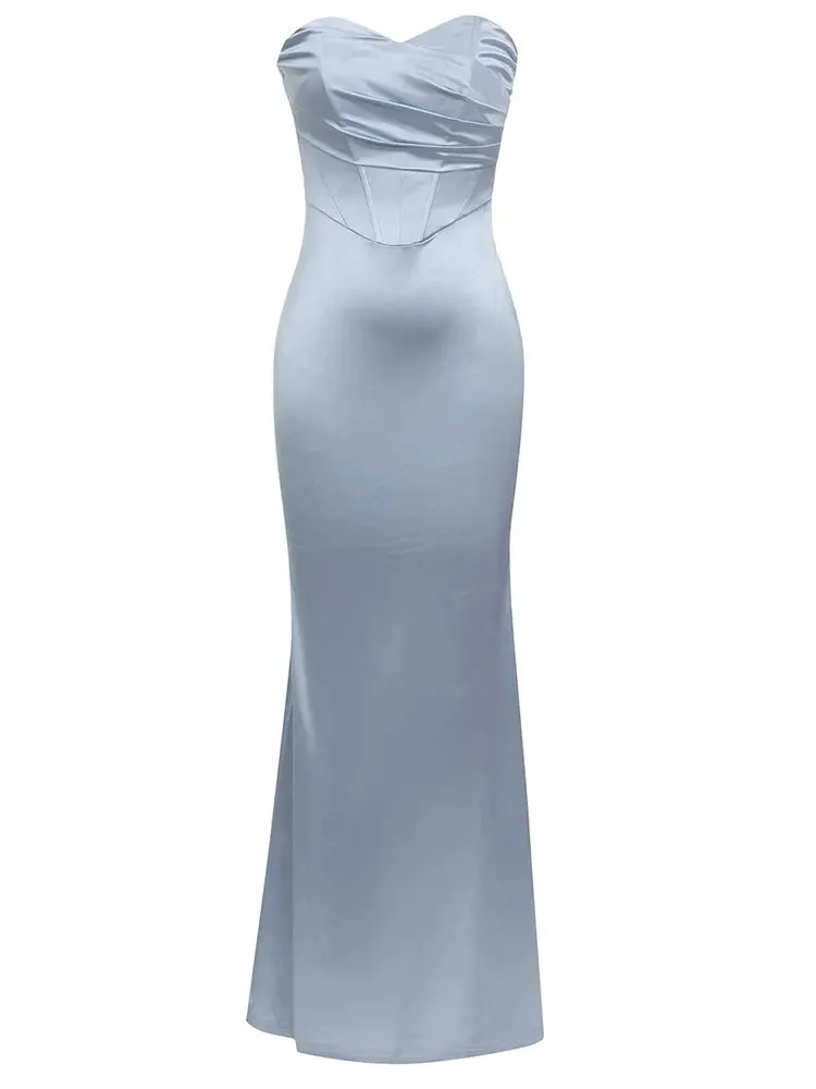 Strapless Fishtail Bodycon Evening Gown