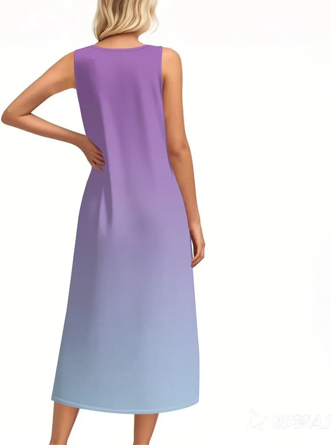 Summer Dresses for Women 2025 Sleeveless Button Down Maxi Dress Casual Loose Long Beach Sundress Travel Vacation Outfits
