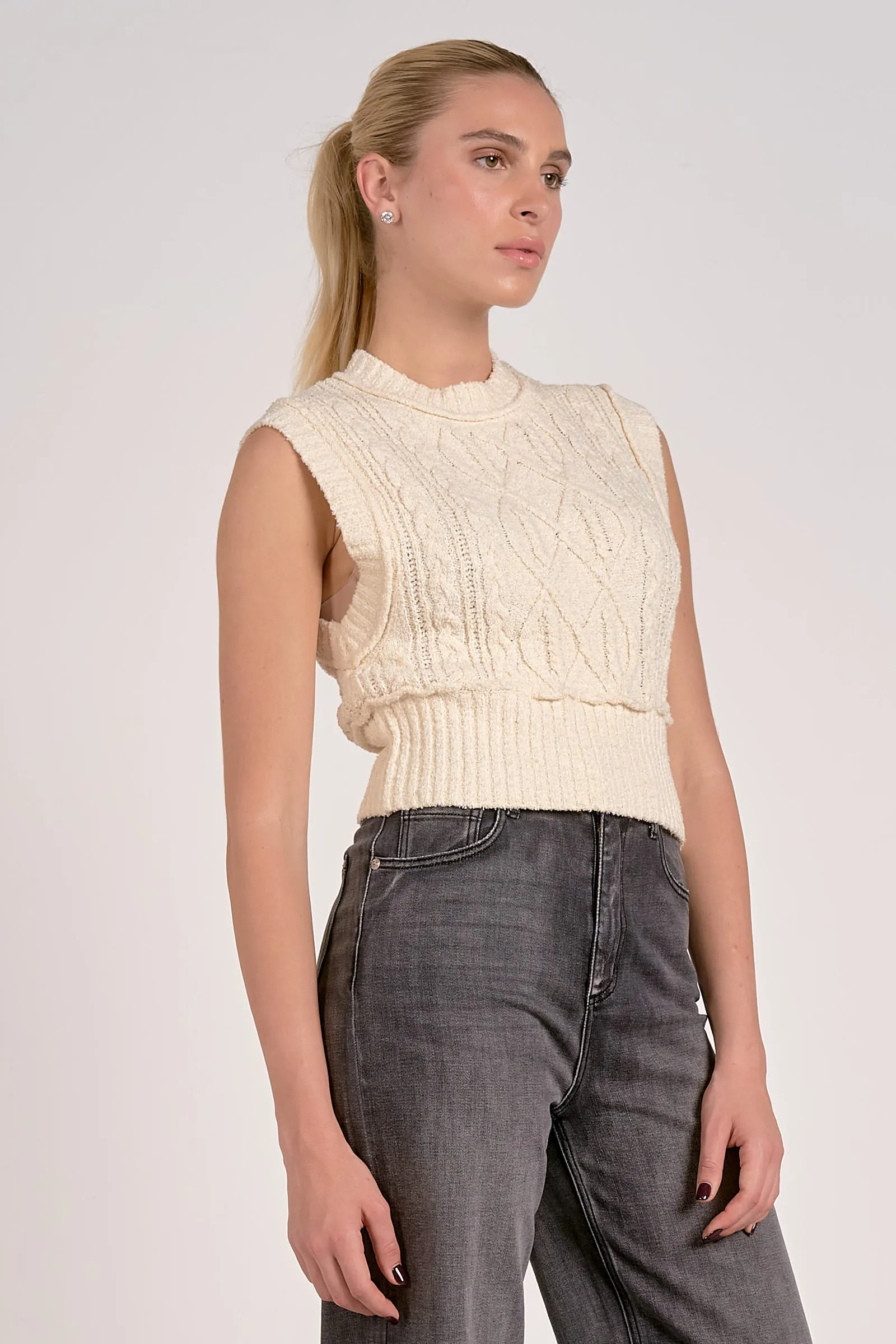 The Catherine Textured Sweater Vest