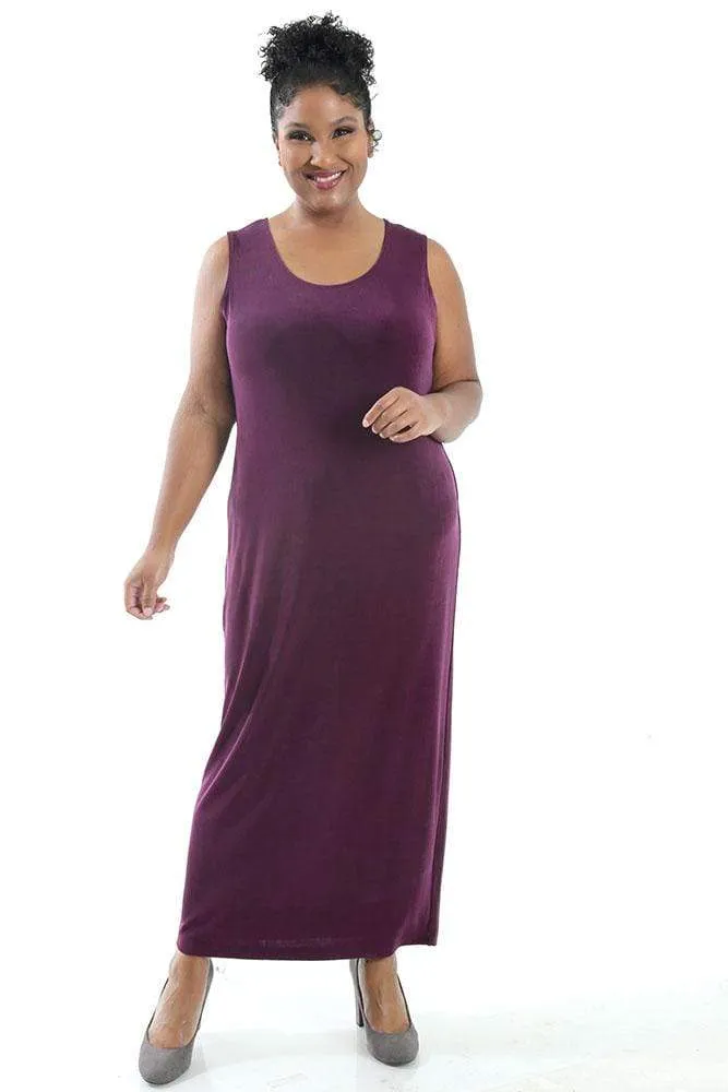 Vikki Vi Classic Boysenberry Maxi Tank Dress