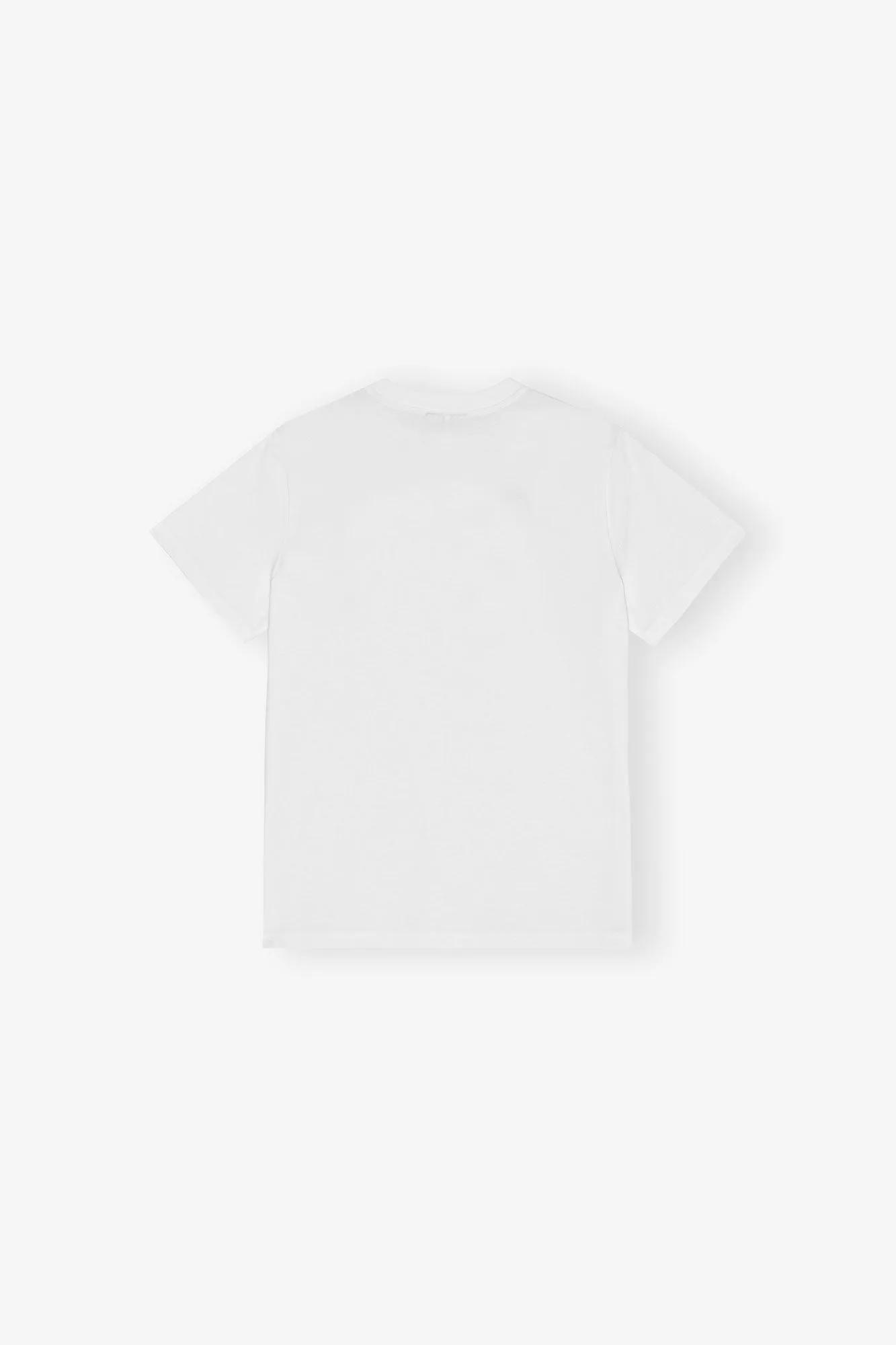 WHITE BASIC JERSEY CHERRY RELAXED T-SHIRT