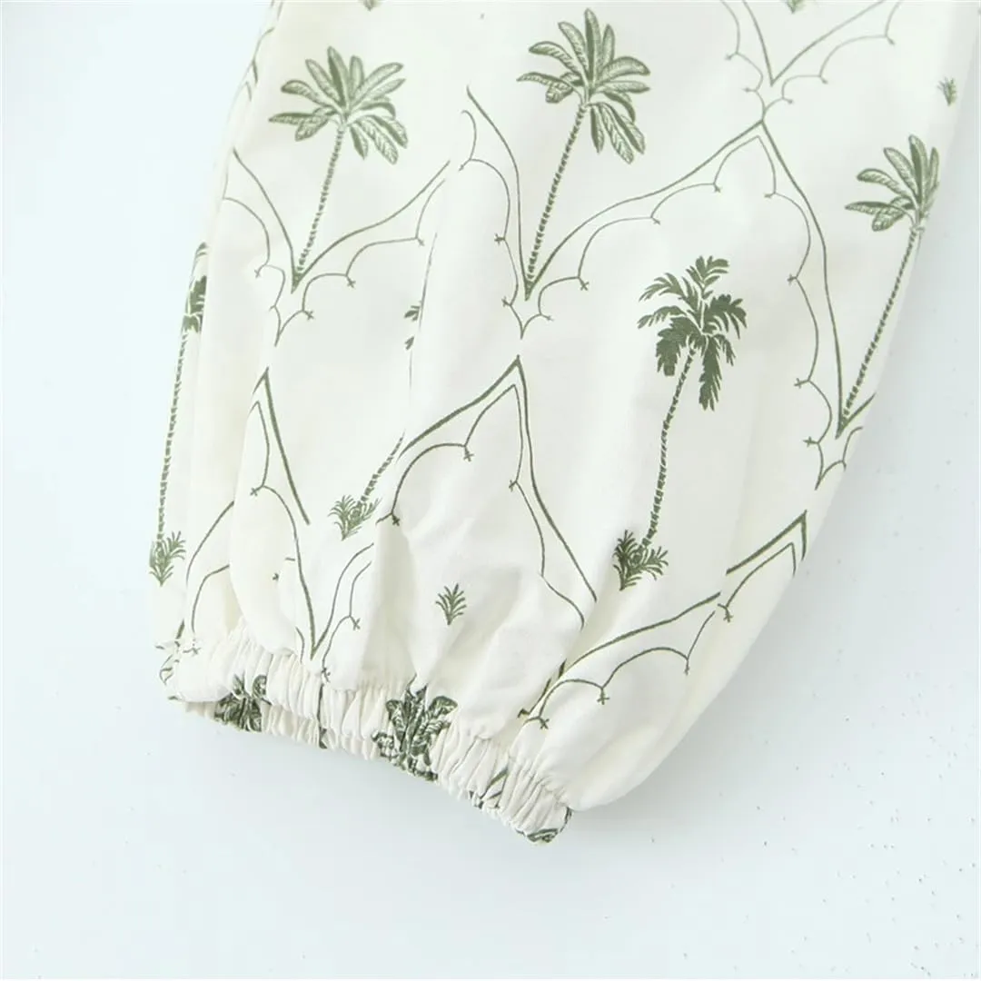 Women Floral Dress V-Neck Print Ruffle Mini Long Sleeve Short Dress Female Frocks