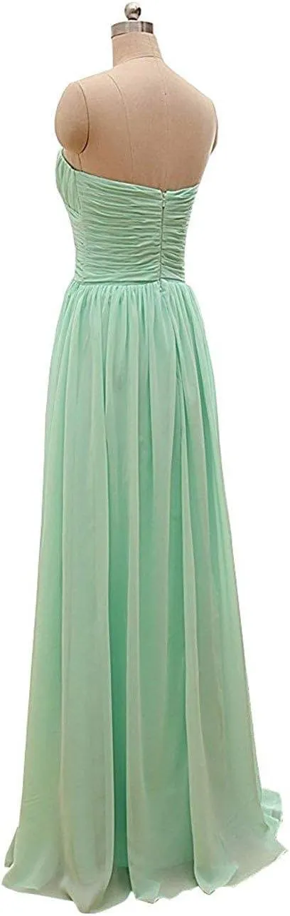 Women's Chiffon Long Bridesmaid Gowns