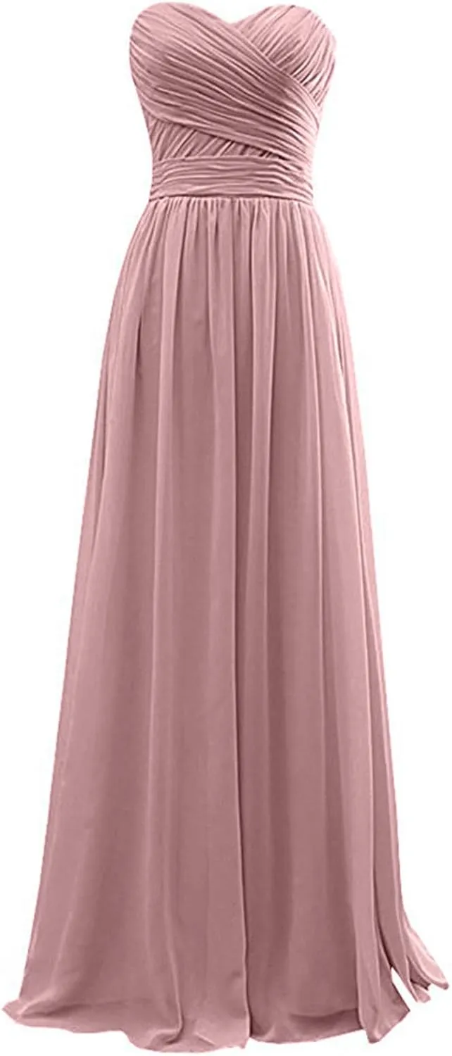 Women's Chiffon Long Bridesmaid Gowns