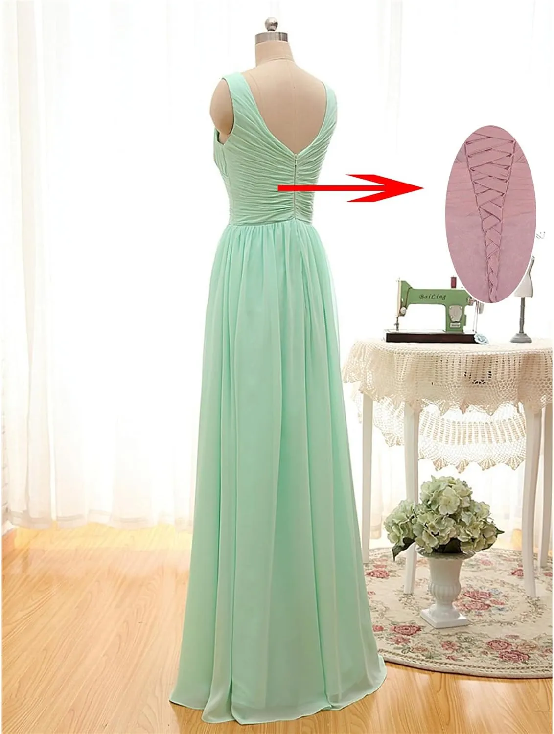 Women's Chiffon Long Bridesmaid Gowns
