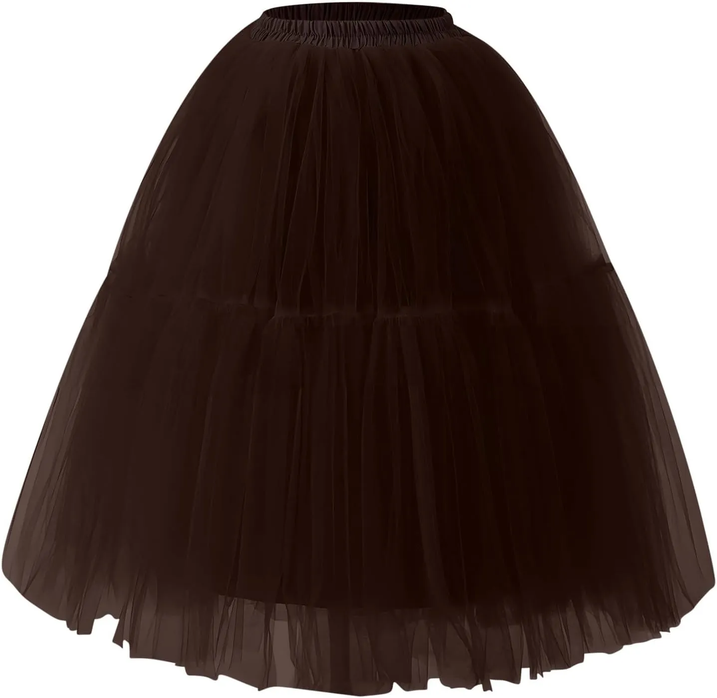Womens Solid Color High Waist Elastic Mesh Puffy Skirt Formal Cocktail Mini Length Skirts for Ladies 2025 Fashion Y2K