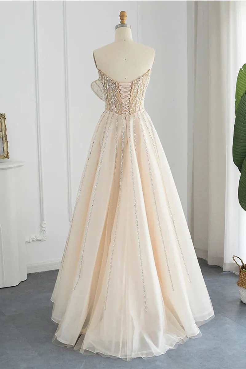 Wow Elegance Graceful Strapless Maxi Dress