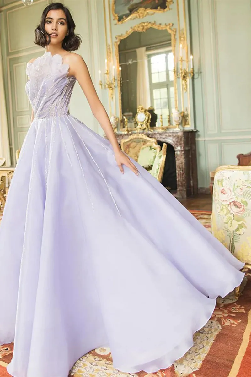Wow Elegance Graceful Strapless Maxi Dress