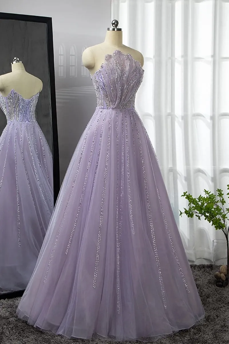 Wow Elegance Graceful Strapless Maxi Dress